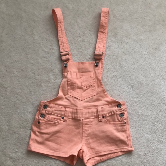 Bluenotes Pants - Bluenotes Peach Low Rise Overall Shorts
